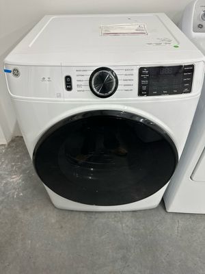GE GFD55ESSNWW 7.8 cu. ft. Capacity Smart Front Load Electric Dryer with Sanitize Cycle S&amp;D