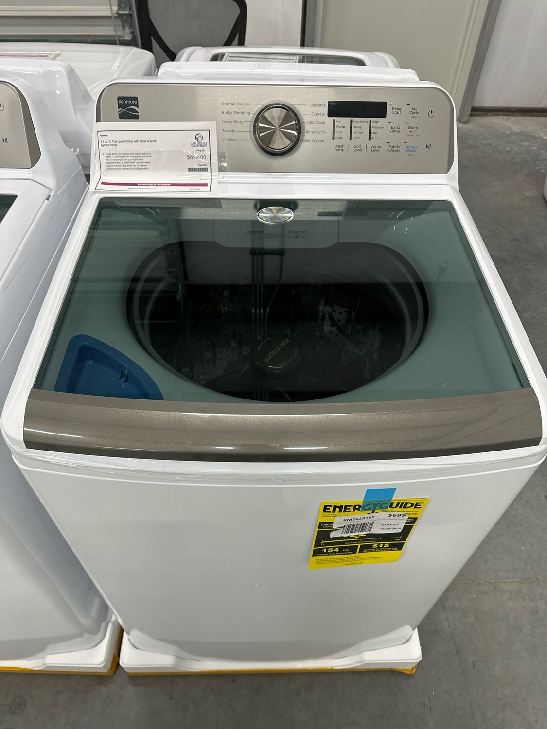 Kenmore KM2629162 4.4CF Top-Load Washer w/Agitator, White