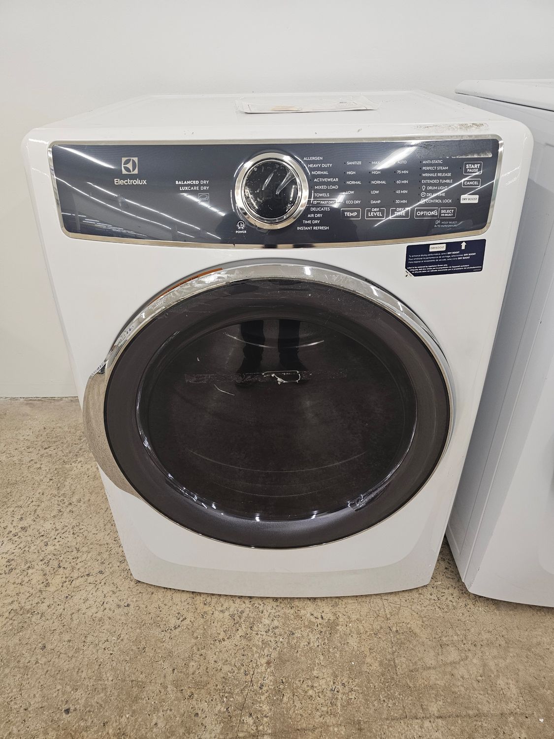 Electrolux ELFE7637AW Front load perfect steam electric dryer 8.0 cu.ft.