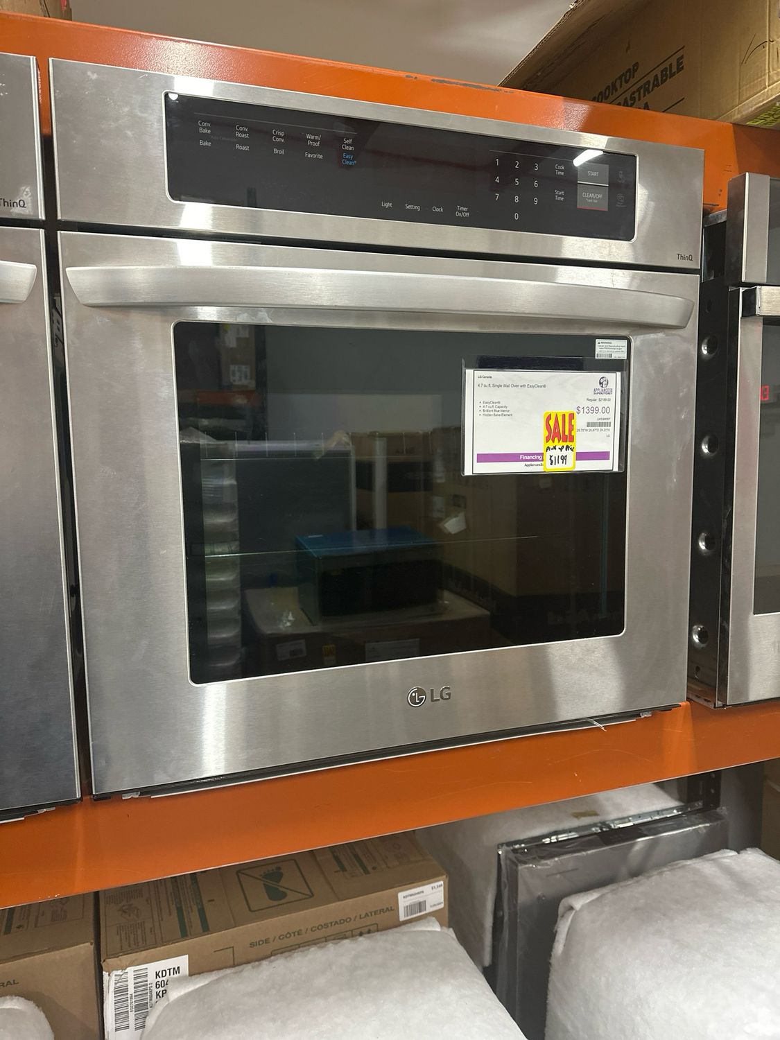 LG LWS3063ST Single Wall Oven with EasyClean 4.7 cu. ft.