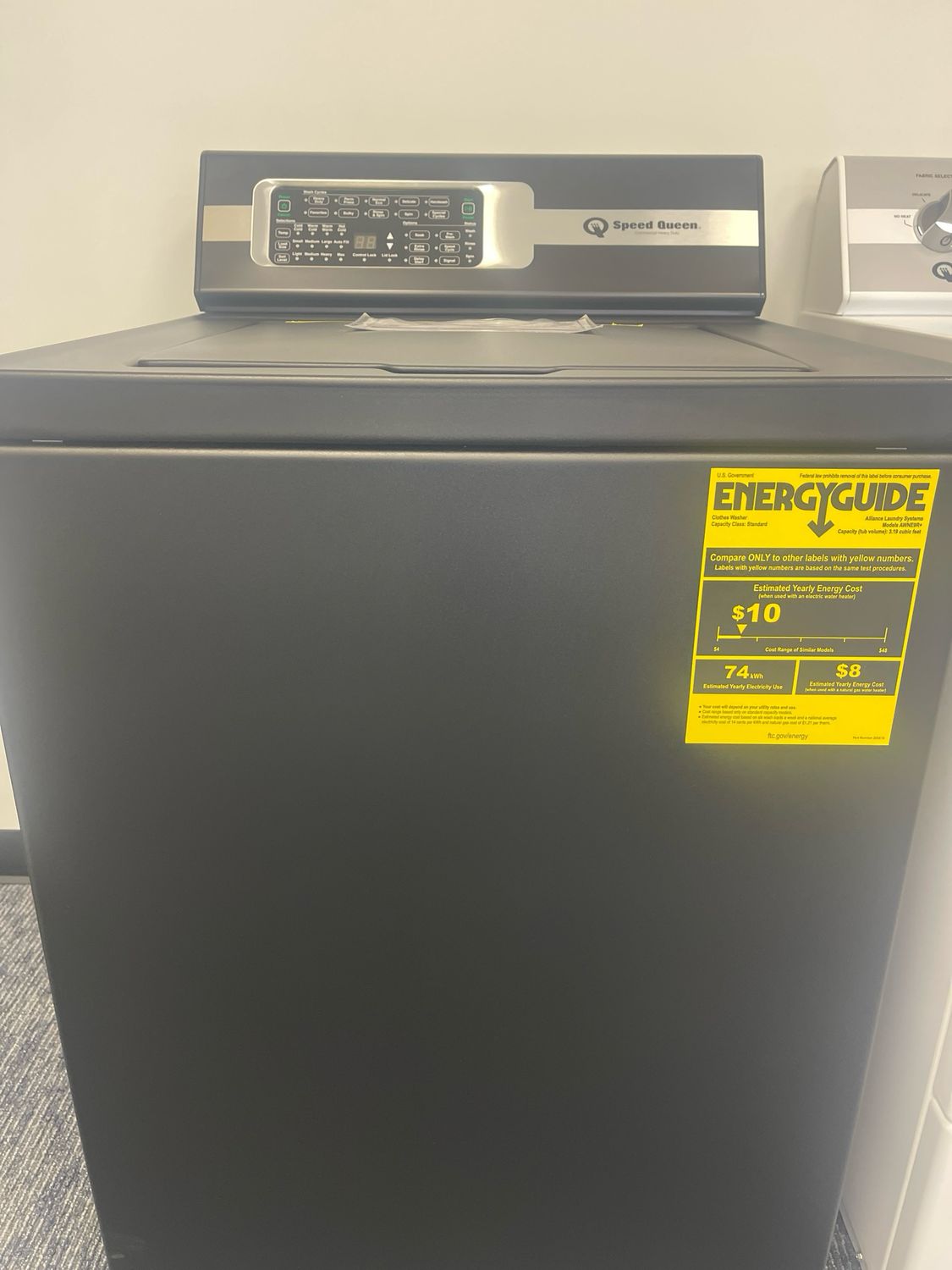 Speed Queen TR7003BN TL Washer 10 Cycle Rear Control black 3.2 cu. ft.