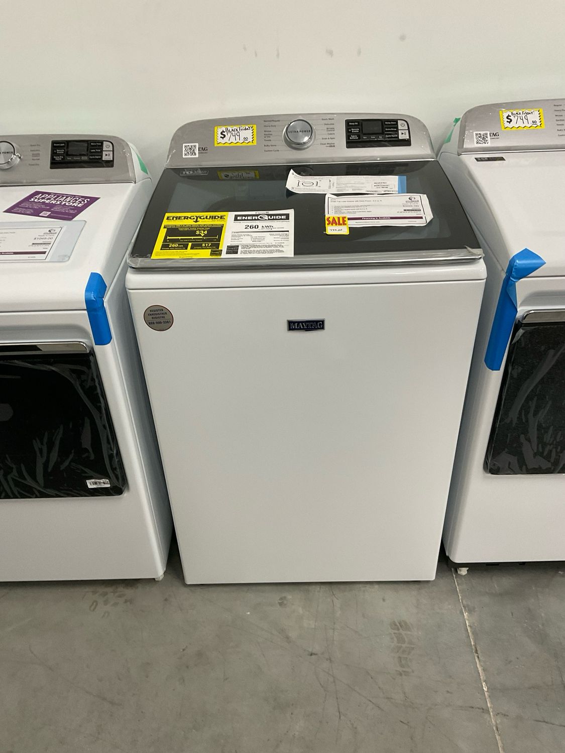 Washer Top Load Maytag Smart 5.2-cu ft High Efficiency Top-Load Washer White MVW7230HW MSRP $1149