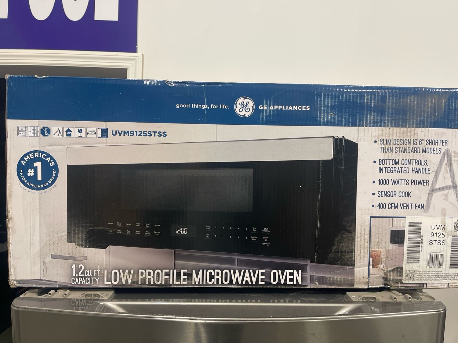 GE UVM9125STSS 1.2 cf OTR Microwave Low Profile