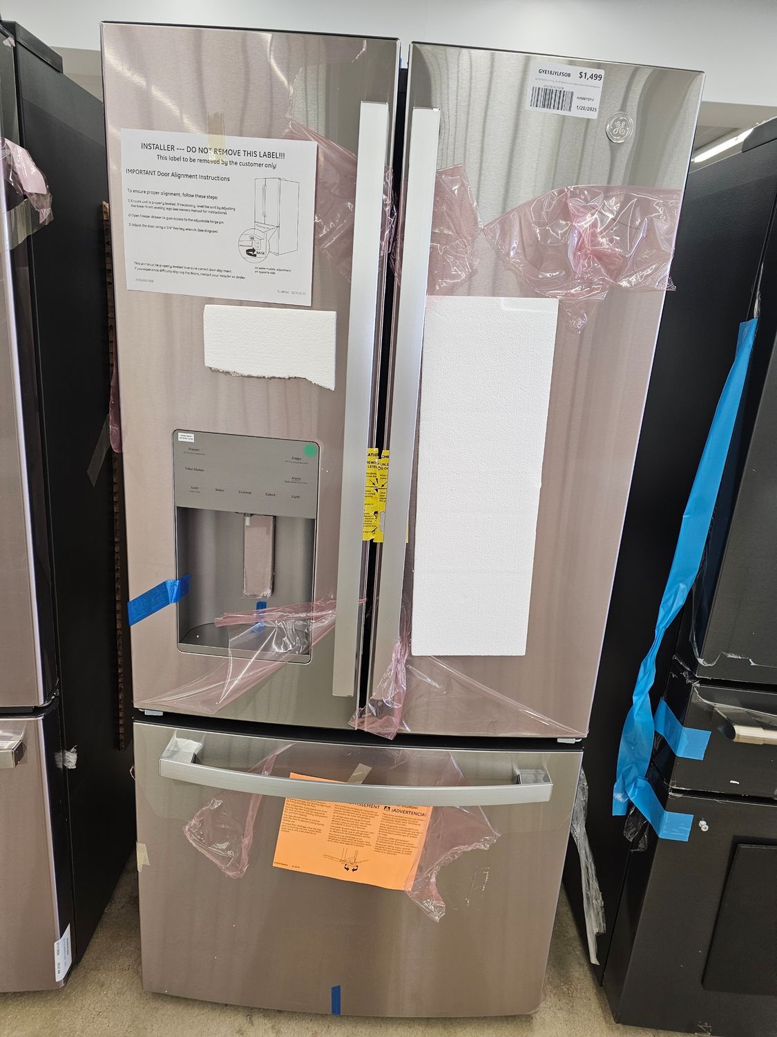 GE GYE18JYLFS 17.5 Cu. Ft. 33&quot; Wide Counter-Depth French-Door Refrigerator