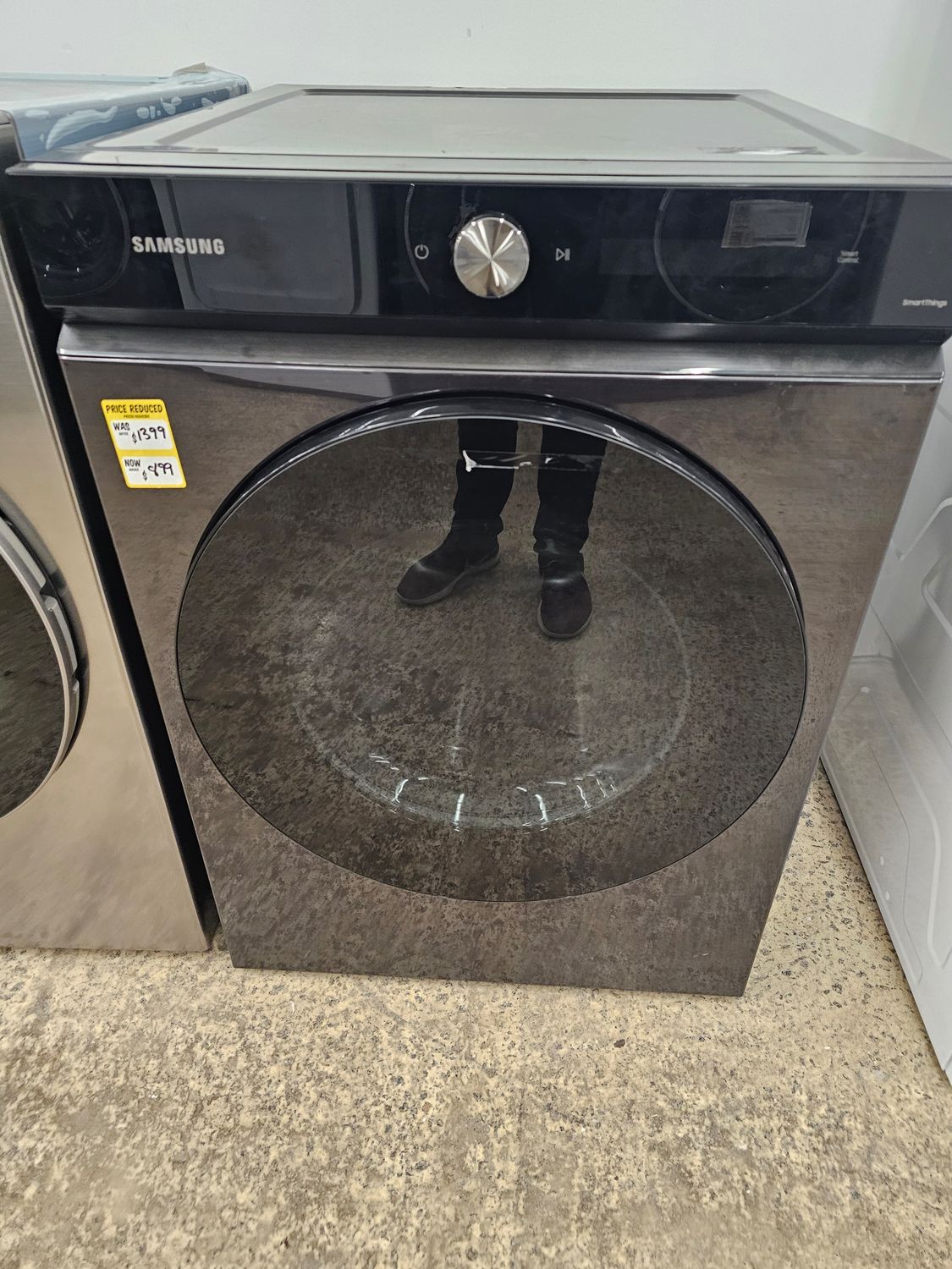 Samsung Bespoke DVE53BB8700V 7.6 cu. ft. Ultra Capacity Electric Dryer with Super Speed Dry and AI Smart Dial in Brushed Black