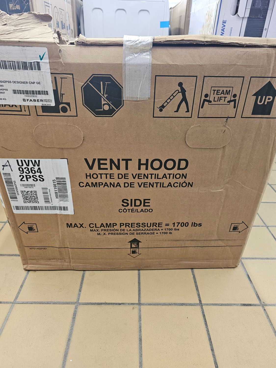 GE UVW93642PSS 36&quot; Commercial Syle Hood