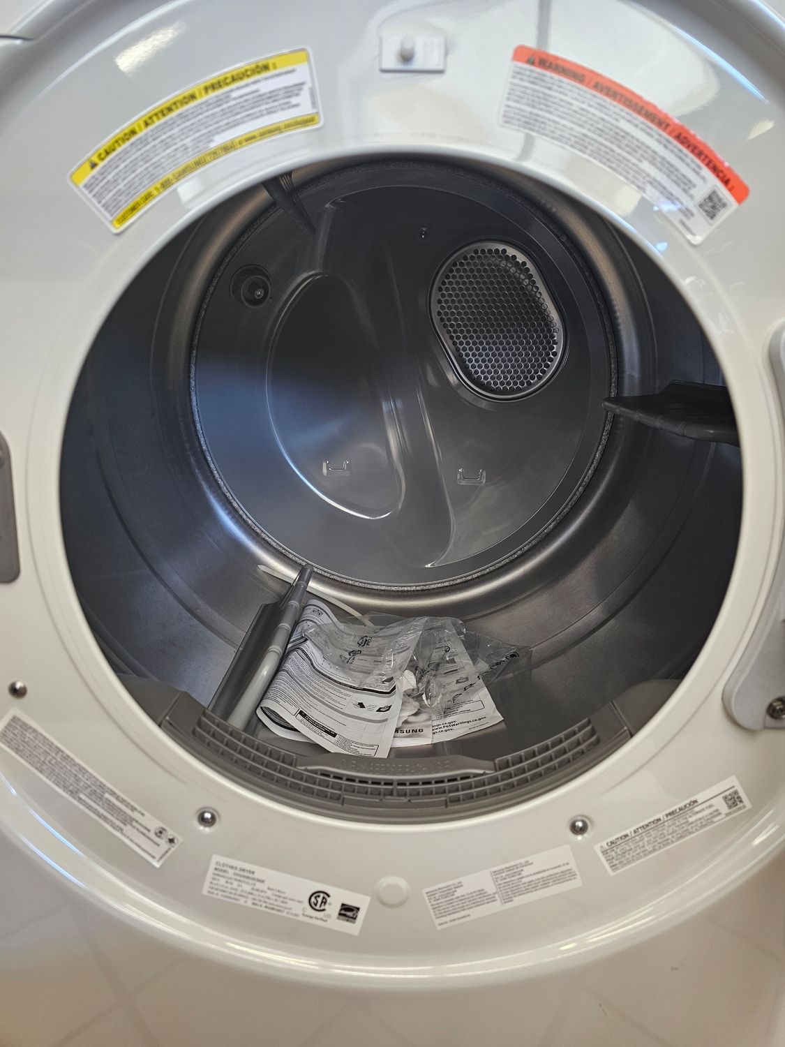 Samsung DVG50BG8300E 7.5 cu. ft. Smart Gas Dryer with Steam Sanitize+ and Sensor Dry in Ivory