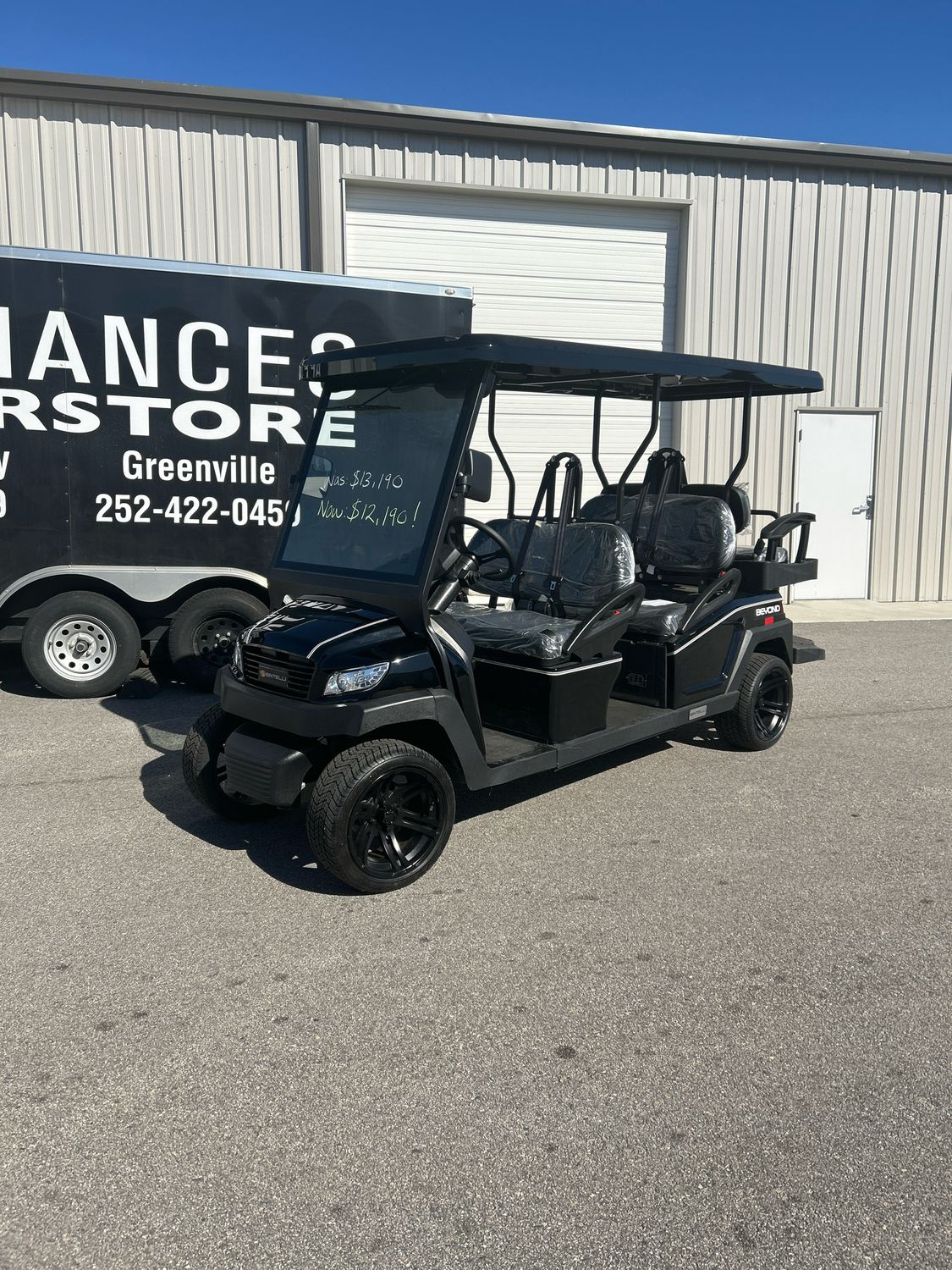 Bintelli 6 Passenger Black Lithium 105AH Golf Cart