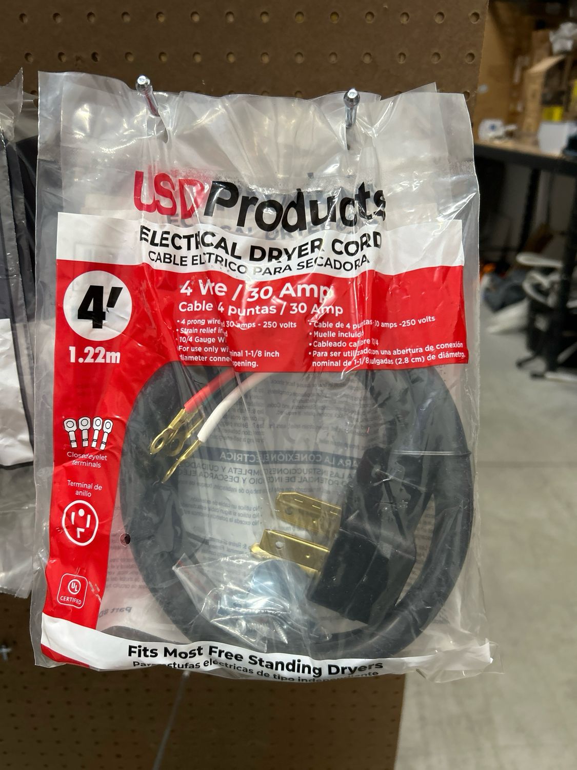 USD Products DC4-30-4 4&#39; 4 Prong Dryer Cord