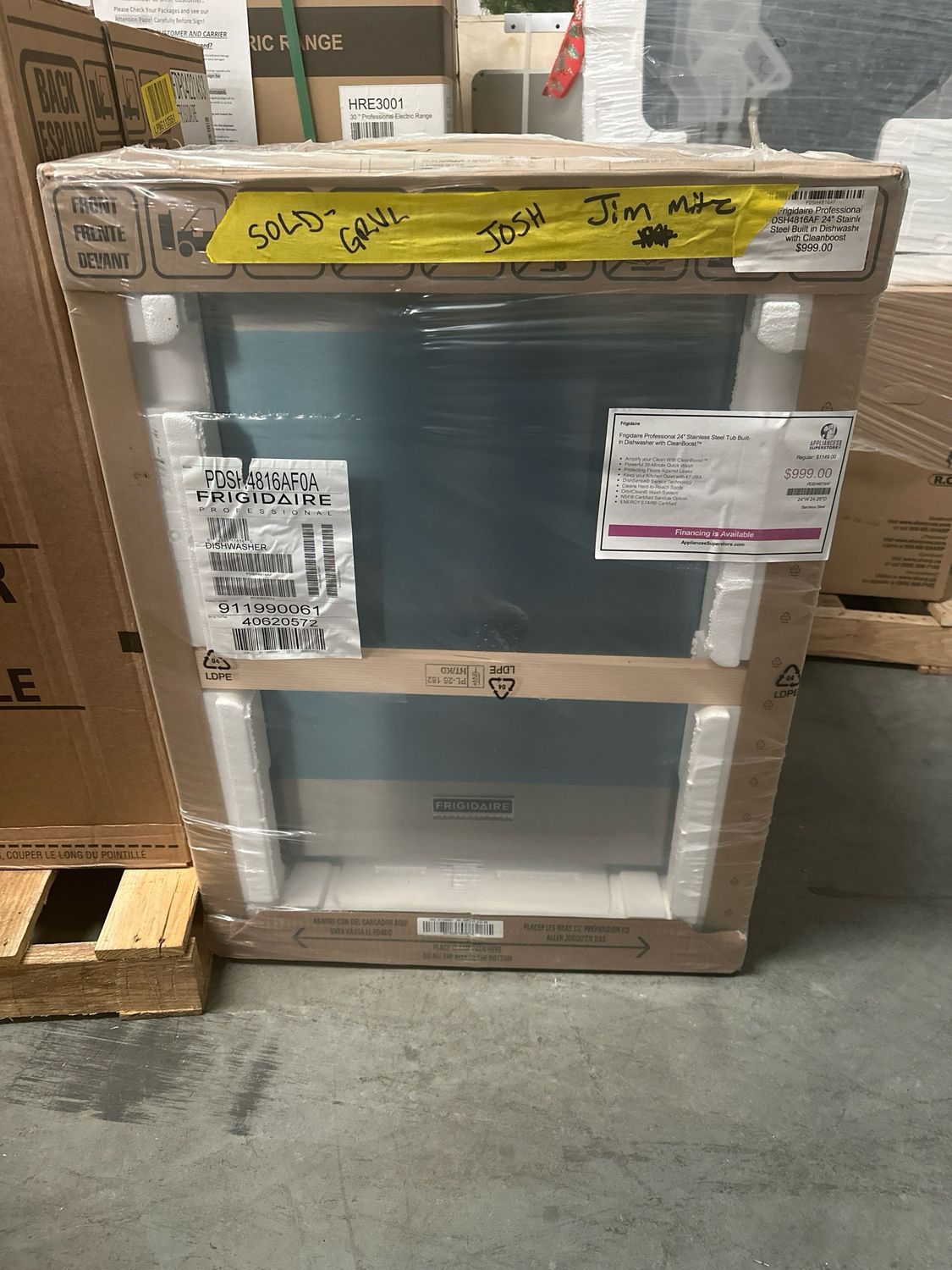 Frigidaire Professional PDSH4816AF 24&quot; Stainless Steel Built in Dishwasher with Cleanboost