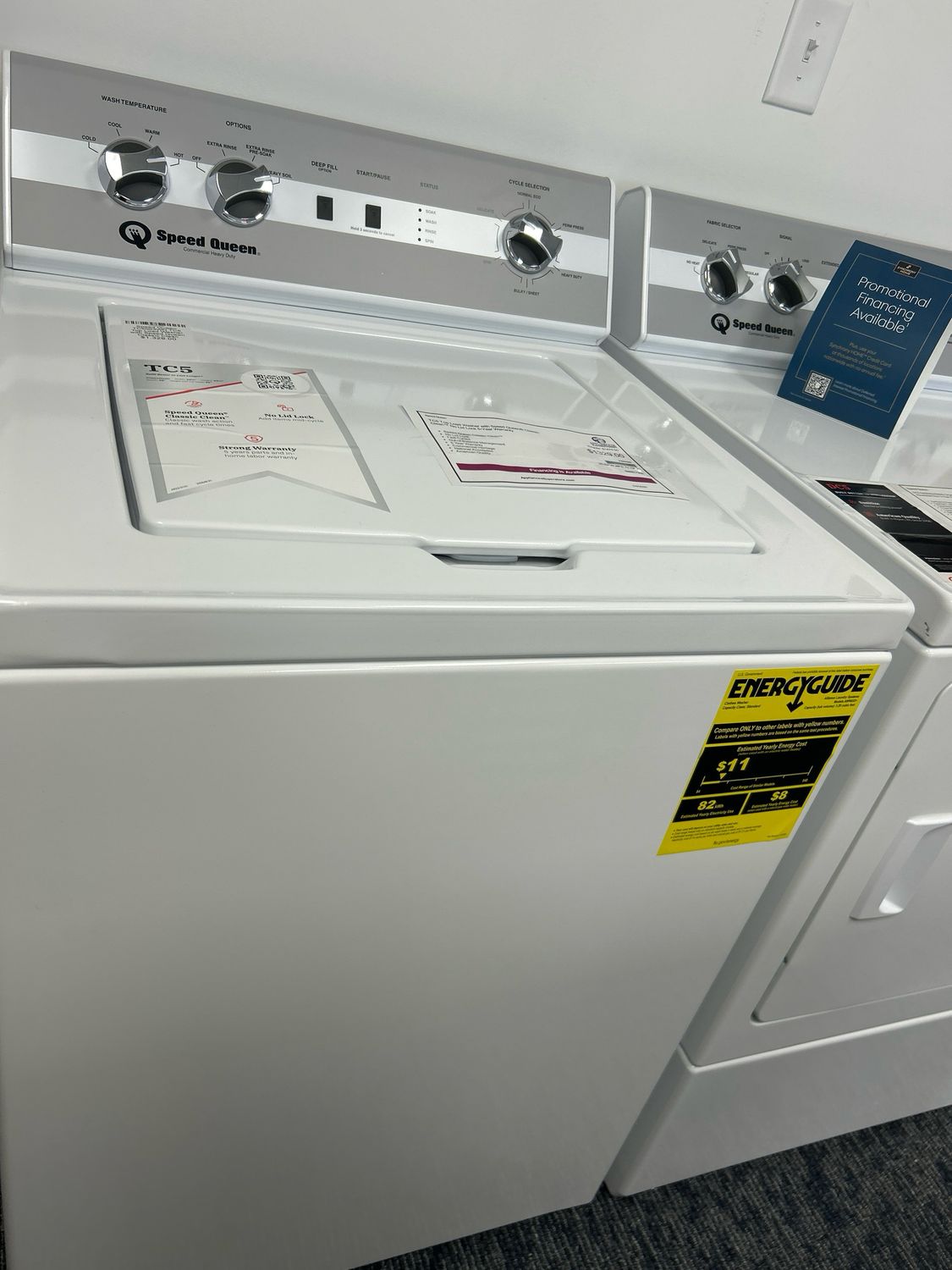 Speed Queen TC5003WN TC5 Top Load Washer with Speed Queen Classic Clean