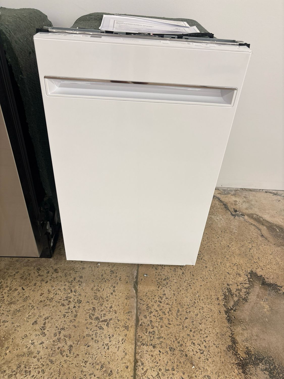 GE PDT145SGLWW Profile 18&quot; ADA Compliant Stainless Steel Interior Dishwasher with Sanitize Cycle Mhc1