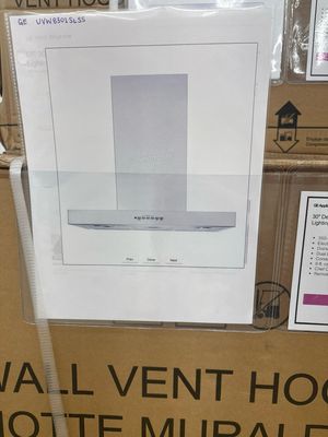 GE UVW8301SLSS 30&quot; Designer Wall Mount Hood w/ Dimmable LED Lighting MHC 1