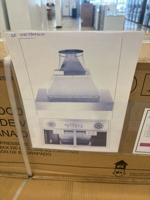 GE UVC7300SLSSOB 20&quot; Custom Hood Insert w/Dimmable LED Lighting MHC 1