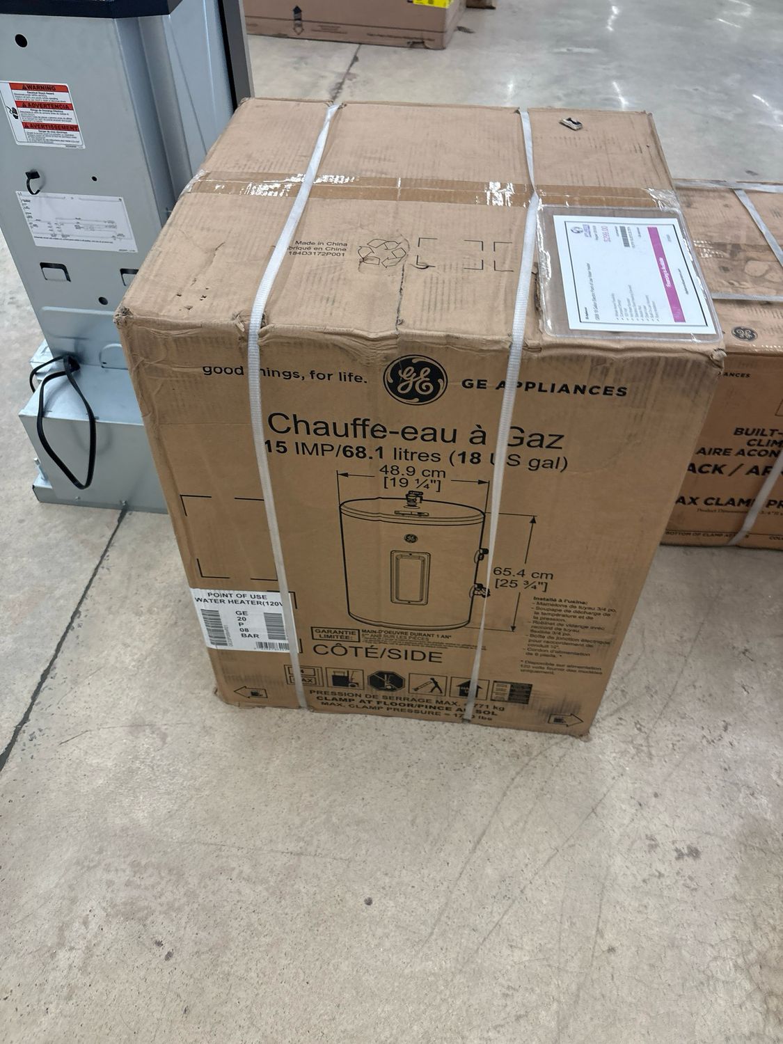 GE GE20P08BAR 18 Gallon Electric Point of Use Water Heater GE20P08BAR MHC 1
