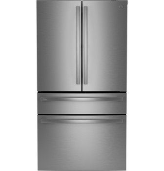 GE Profile PJD23BYWFS GE Profile™ ENERGY STAR® 23.3 Cu. Ft. Smart Counter-Depth Fingerprint Resistant 4-Door French-Door Refrigerator with Door In Door