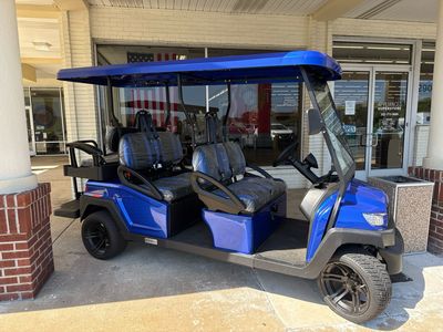 Bintelli Six Passenger Hydro Blue Lithium 105ah Golf Cart