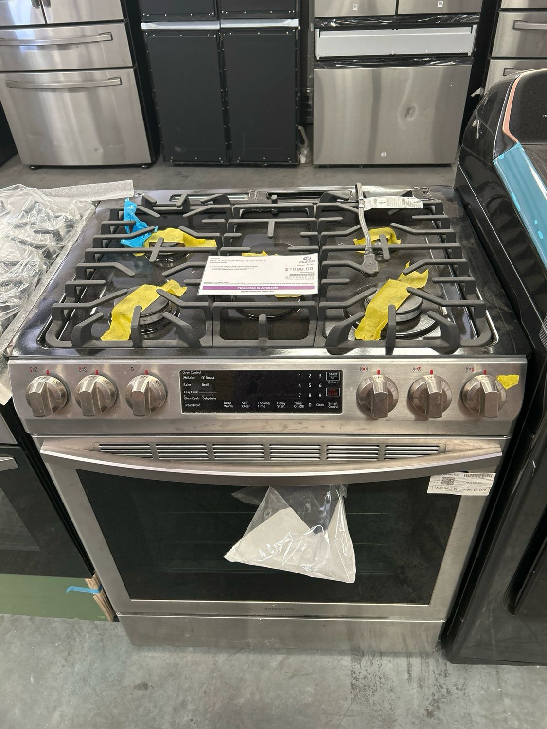 Samsung NX58R9421SS 5.8 cu. ft. Slide-in Gas Range with Convection in Stainless Steel