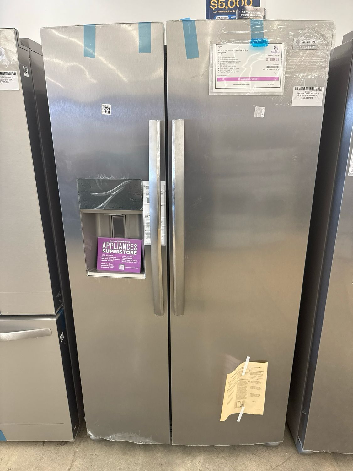 Frigidaire GRSS2652AF 36&quot; Side by Side Refrigerator