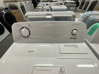 Washer And Dryer Set Amana (NTW4516FW) 3.5 Cu Ft Top-Load Washer With Dual Action Agitator And (NED4655EW) 6.5 Cu Ft Electric Dryer