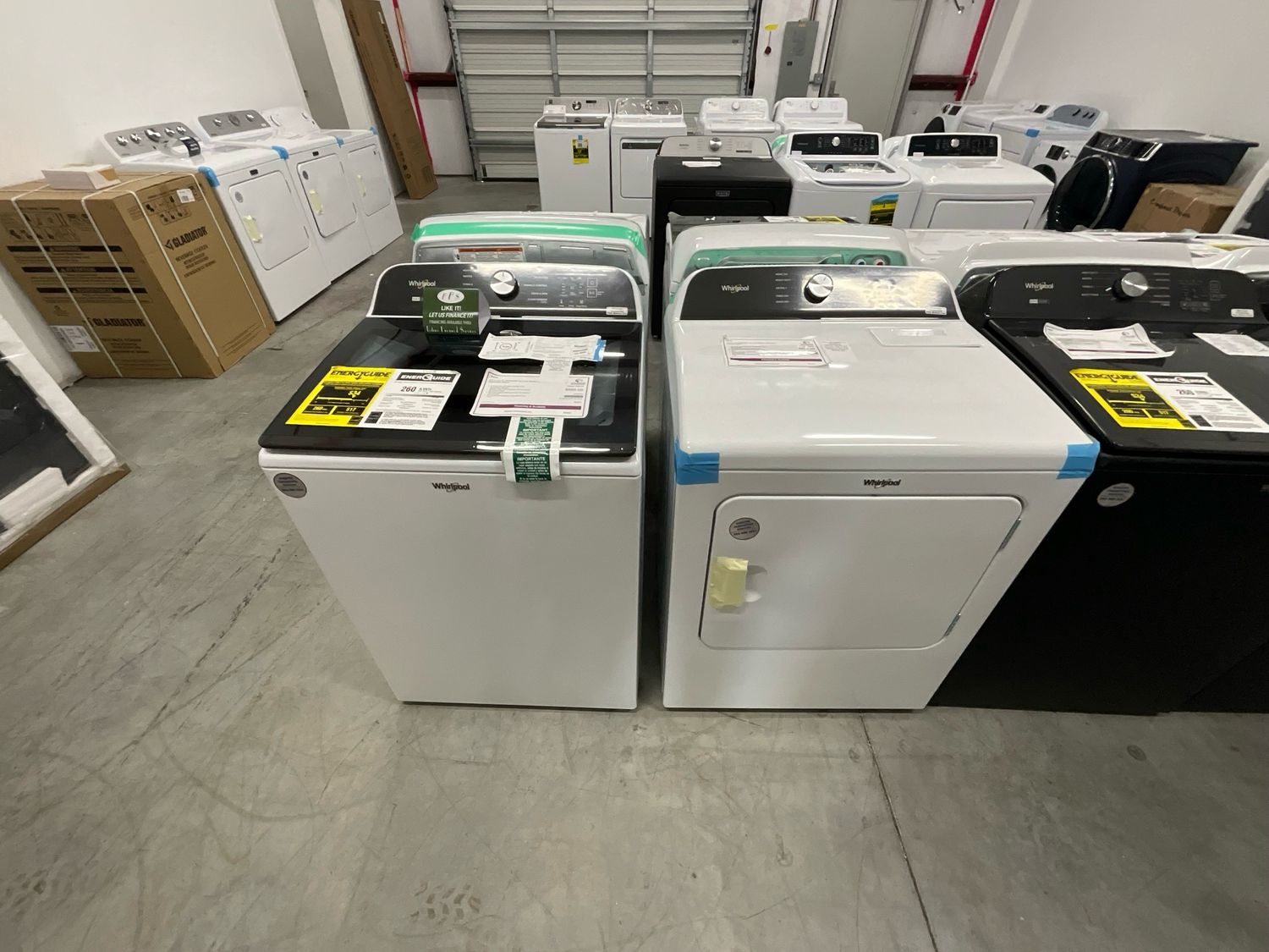 Whirlpool Set In White, Whirlpool WTW6157 5.2-5.3 Cu Ft Top Load Washer With Removable Agitator And Whirlpool WED6150PW 7.0 Cu Ft Top Load Electric Dryer With Moisture Sensor
