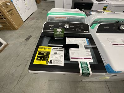 Whirlpool Set In White, Whirlpool WTW6157 5.2-5.3 Cu Ft Top Load Washer With Removable Agitator And Whirlpool WED6150PW 7.0 Cu Ft Top Load Electric Dryer With Moisture Sensor