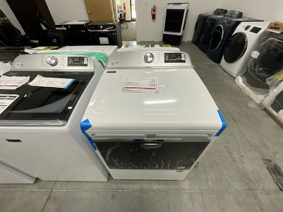 Maytag Set In White, Maytag MVW7230HW Smart Top Load Washer With Extra Power 5.2 Cu Ft And Maytag MED7230HW Smart Top Load Electric Dryer With Extra Power 7.4 Cu Ft