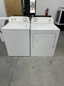 Pre Owned Amana Washer Electric Dryer Matching Set NTW4655EW0NED4655EW0PO Pre-Owned Appliance