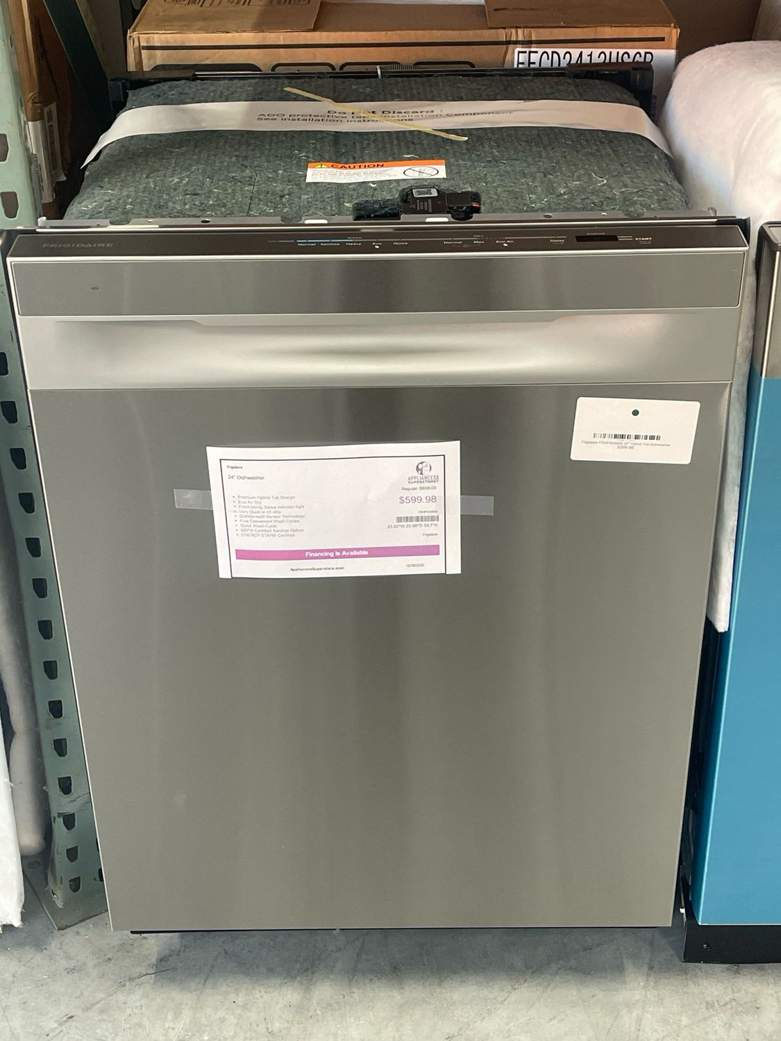 Frigidaire FDHP4336AS 24" Hybrid Tub Dishwasher