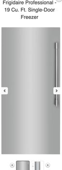 Frigidaire Professional FPFU19F8WF 19 cu ft Single Door Freezer Frigidaire Professional FPFU19F8WF 19 cu ft Single Door Freezer