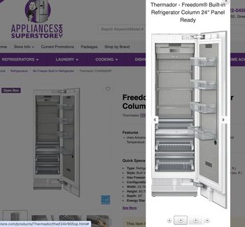 Thermador T24IR905SP Freedom® Built-in Refrigerator Column 24'' Panel Ready Thermador T24IR905SP Freedom® Built-in Refrigerator Column 24'' Panel Ready