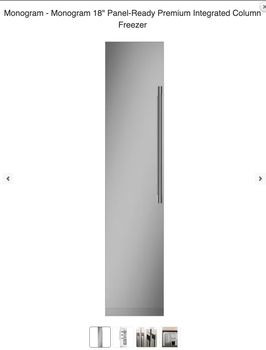 Monogram ZIF181NPNII Monogram 18" Panel-Ready Premium Integrated Column Freezer OB Monogram ZIF181NPNII Monogram 18" Panel-Ready Premium Integrated Column Freezer OB