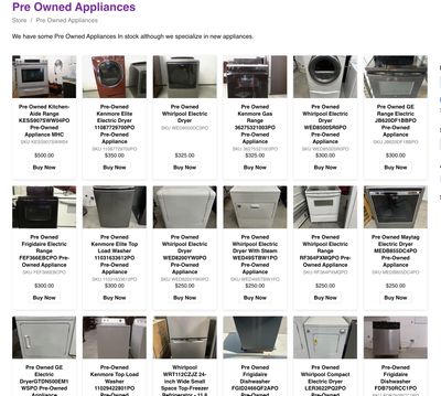 Pre Owned Appliances