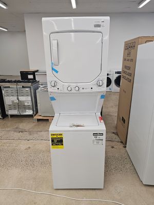 GE GUD24GSSMWW 2.3CF  Top Loader Washer, 4.4CF Gas Dryer Laundry Center