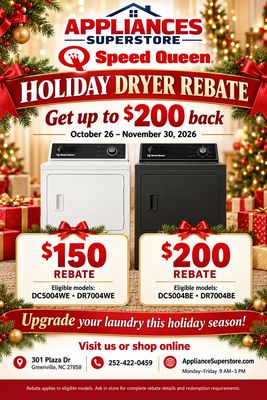 Speed Queen Q4 Dryer Rebate