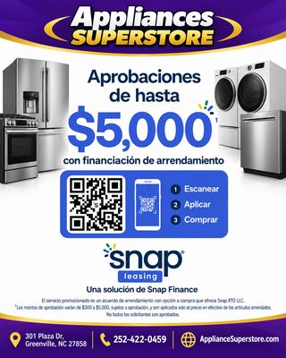 ​SNAP FINANCE — OTRA FORMA DE LLEVAR A CASA LOS ELECTRODOMÉSTICOS QUE NECESITA