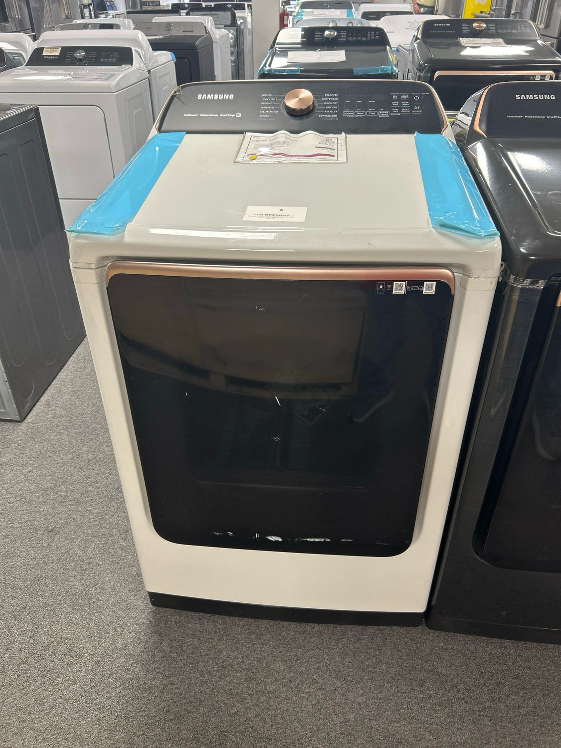 Samsung 7.4 cu. ft. Smart Electric Dryer Ivory Model DVE55A7300E MSRP $1190