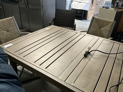 Outdoor Expandable Dining Wood Grain Patio Table
