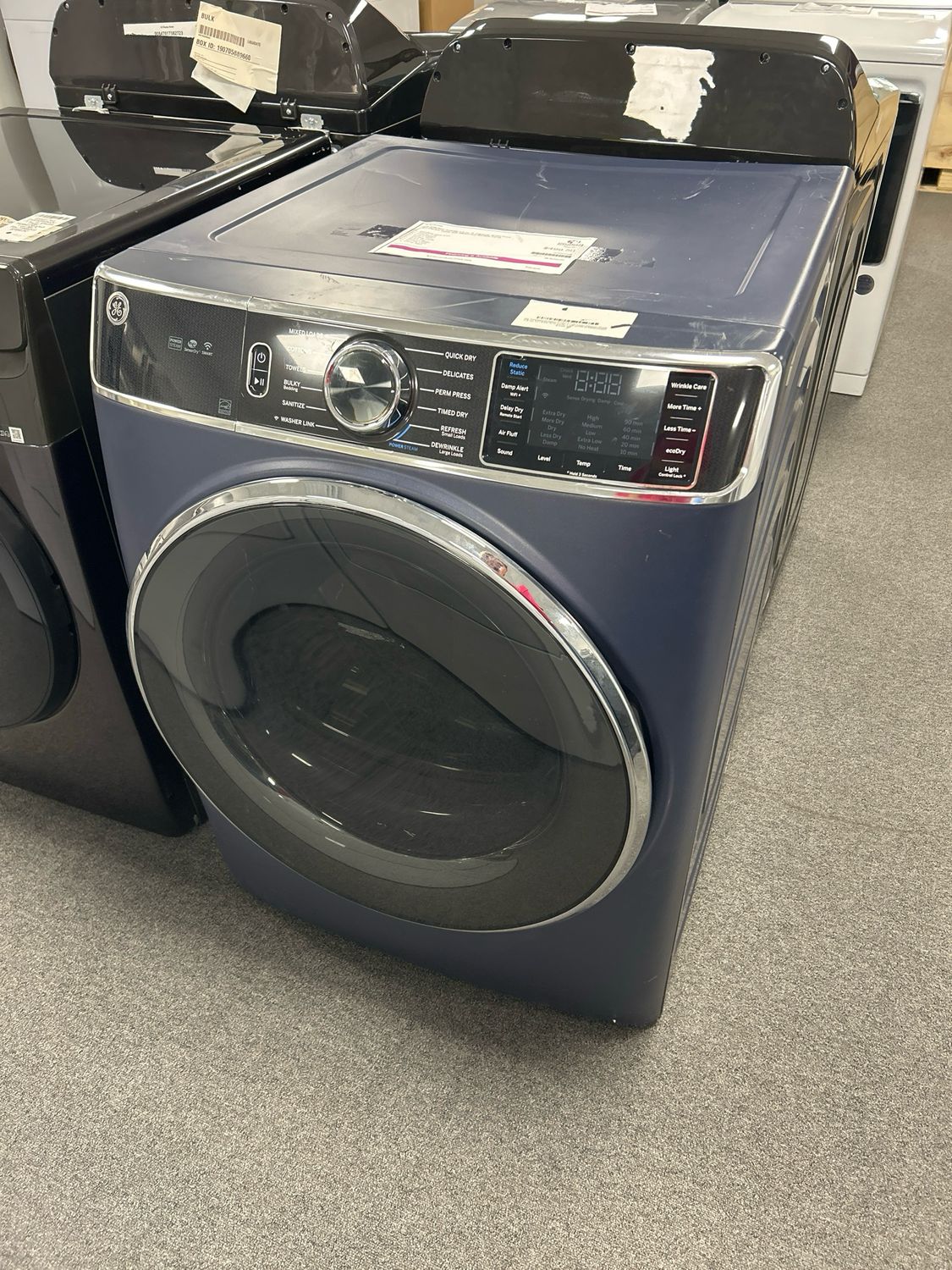 GE GFD85ESPNRS 7.8 cu. ft. Smart Front Load Electric Dryer w/ Steam and Sanitize Cycle - Sapphire Blue - Model  S&amp;D MHC - 2