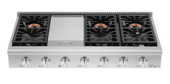 Empava EMPV-48GC32 48-in 7 Burners Stainless Steel Gas Cooktop