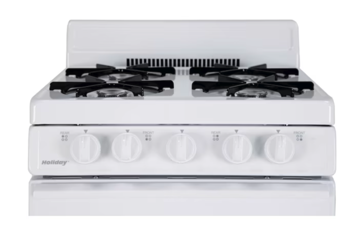 Holiday SAK101OO 20-in 4 Burners 2.4-cu ft Freestanding Natural Gas Range (White) Model  Open Box
