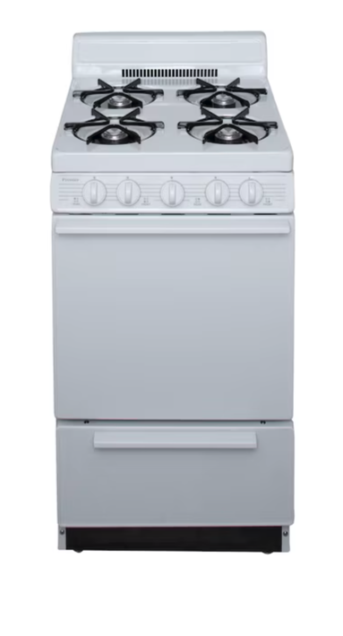 Holiday SAK101OO 20-in 4 Burners 2.4-cu ft Freestanding Natural Gas Range (White) Model  Open Box