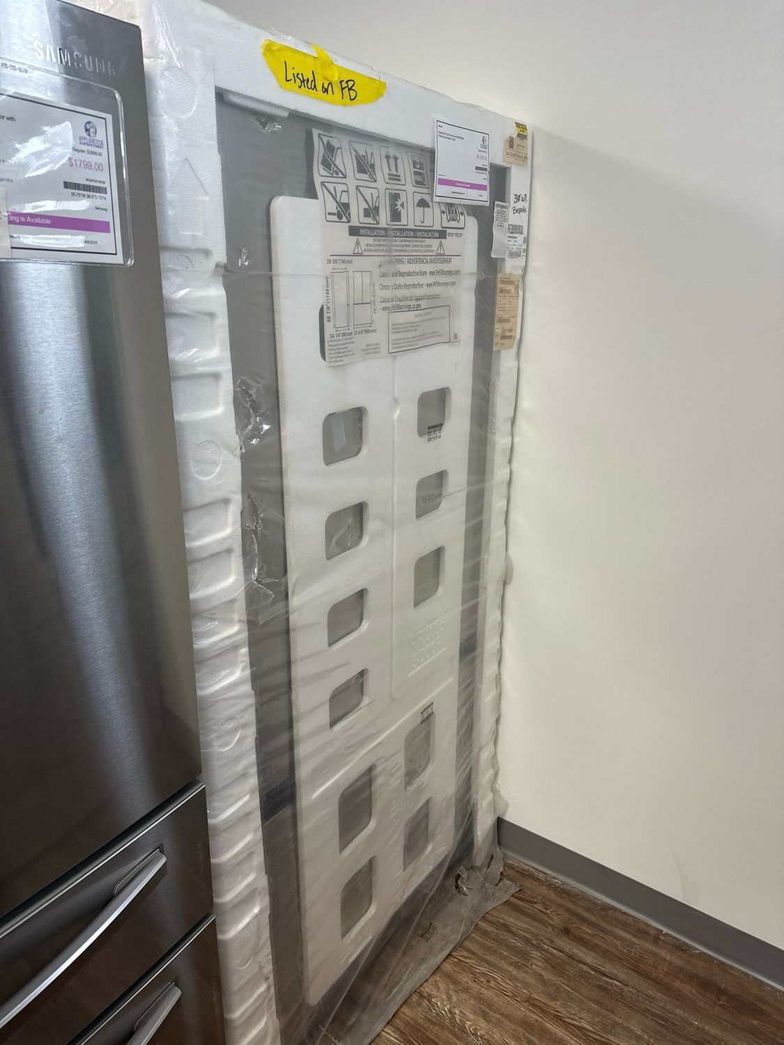 Samsung Bespoke RF30BB6200QL30.1-cu ft Smart French Door Refrigerator with Dual Ice Maker (Stainless Steel- All Panels)