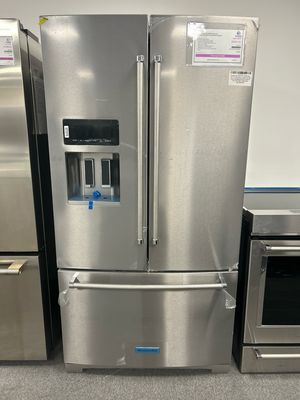 Kitchenaid KRFF577KPS 26.8 Cu. Ft. Standard-Depth French Door Refrigerator with Exterior Ice and Water Dispenser