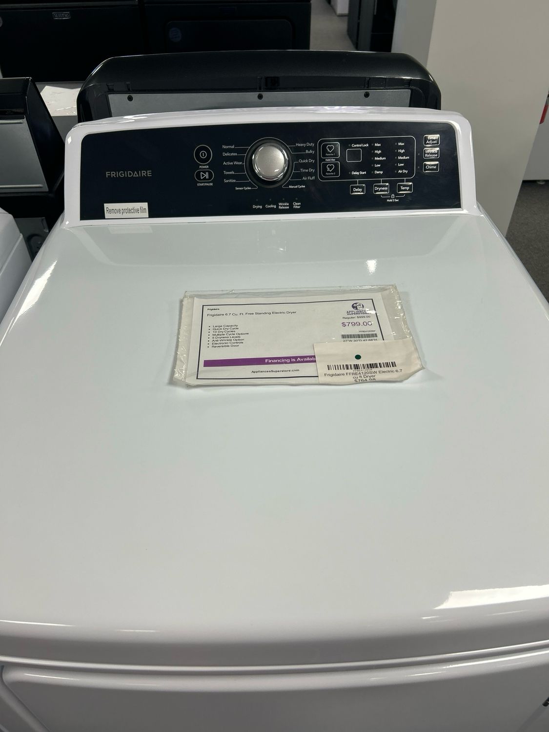 Frigidaire 6.7 Cu. Ft. Free Standing Electric Dryer FFRE4120SW