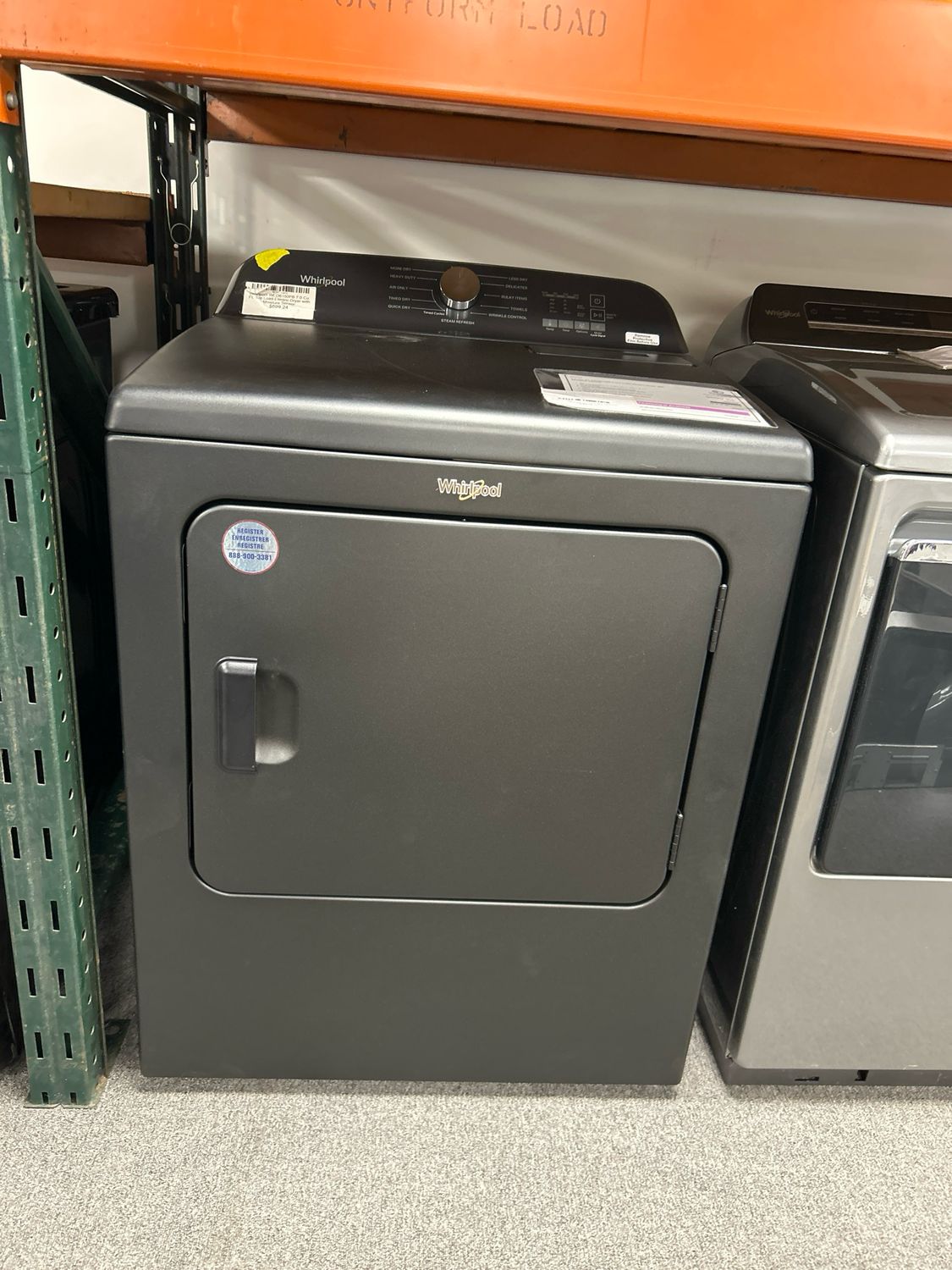 Whirlpool® WED6150PB 7.0 Cu. Ft. Top Load Electric Dryer with Moisture Sensor
