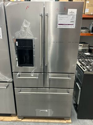 KitchenAid KRMF706ESS 25.8 Cu. Ft. 36" Multi-Door Freestanding Refrigerator with Platinum Interior Design