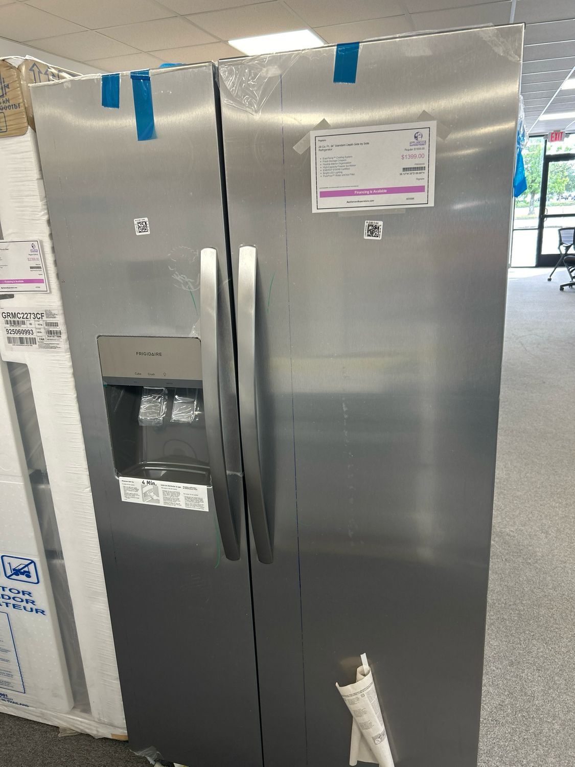 Refrigerator FRSS2623AS 36" Side by Side Frigidaire