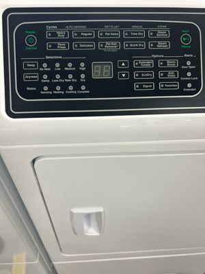 Speed Queen DF7004WE Electric Dryer, Front Control White with Pet Plus
