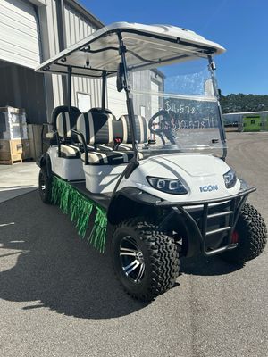 ICON I60L Electric Golf Cart - 6 Passenger Lifted Height Metallic Alpine White Moving Sale Special Today